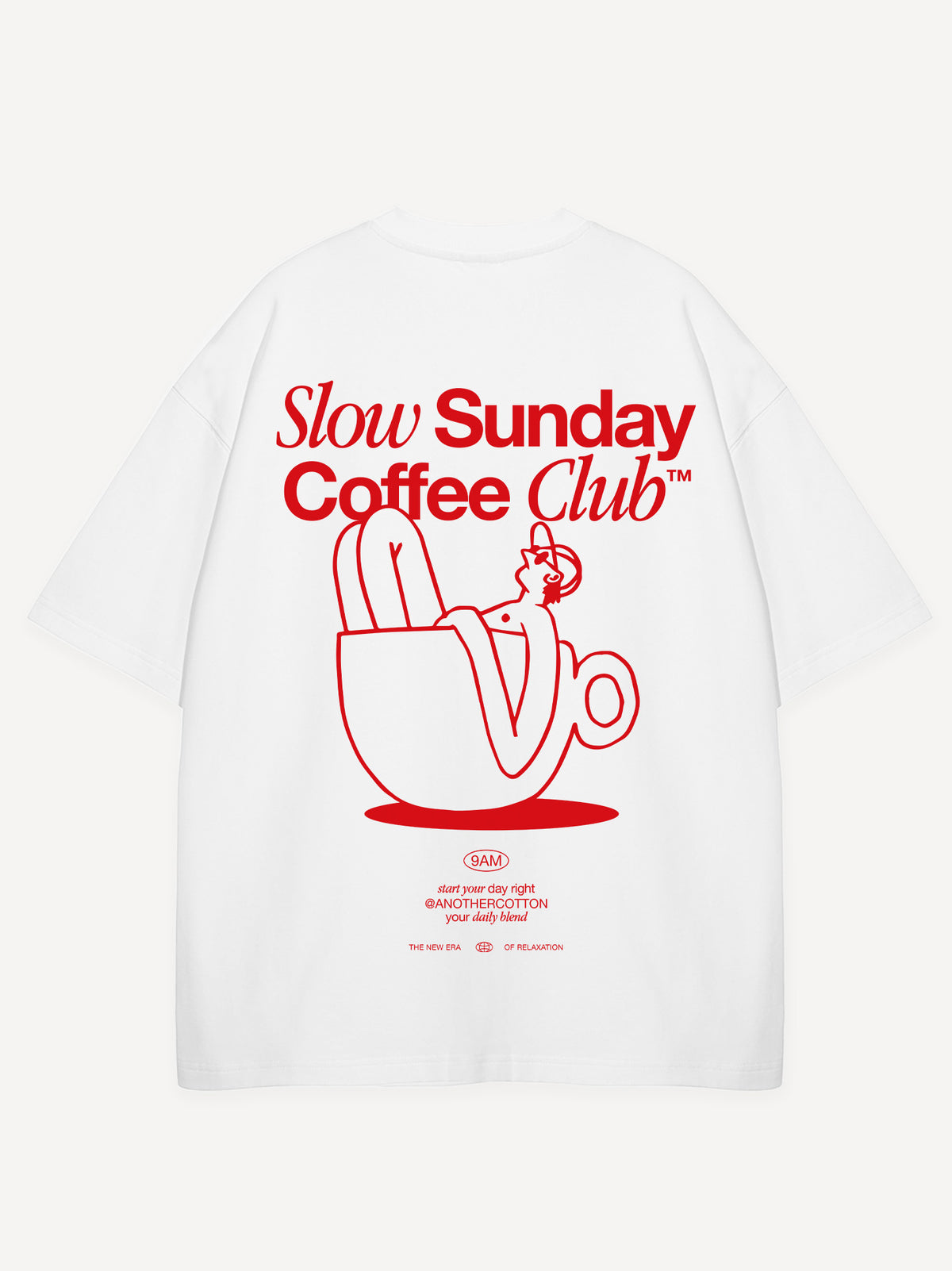 Slow Sunday Coffee Club T-Shirt – Wit