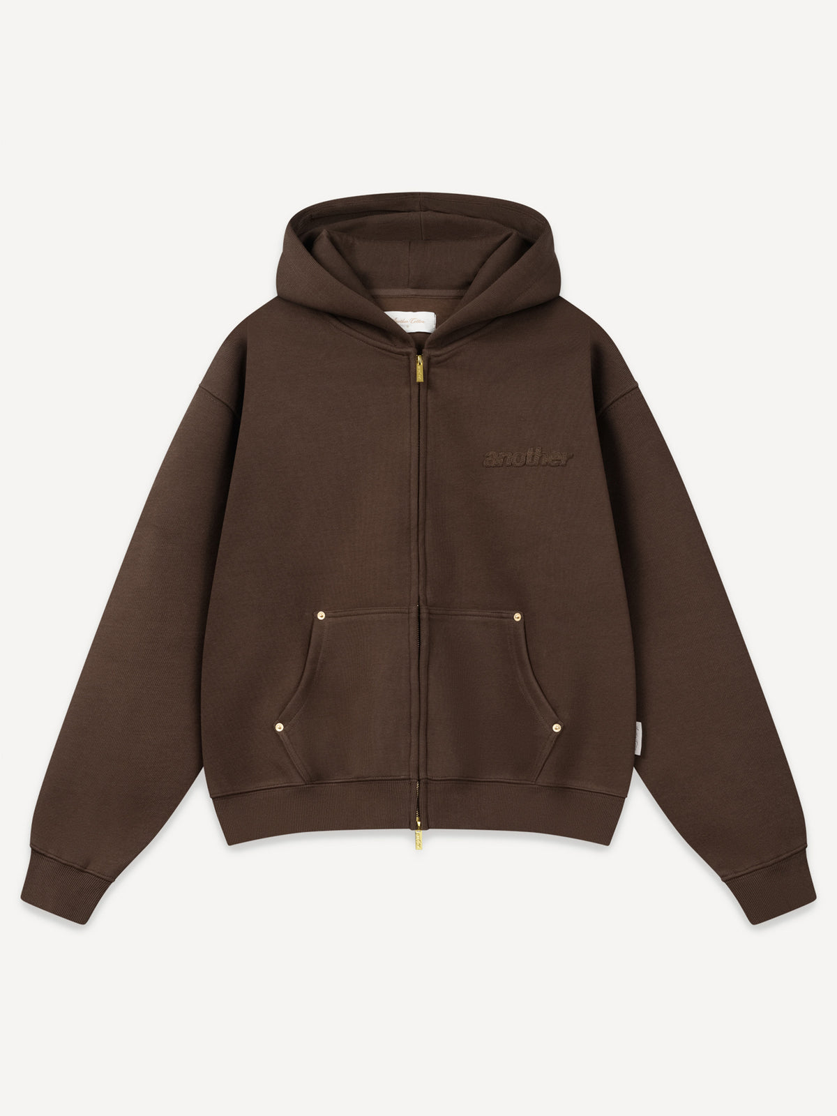 Another Signature Zip Hoodie – Chocolate