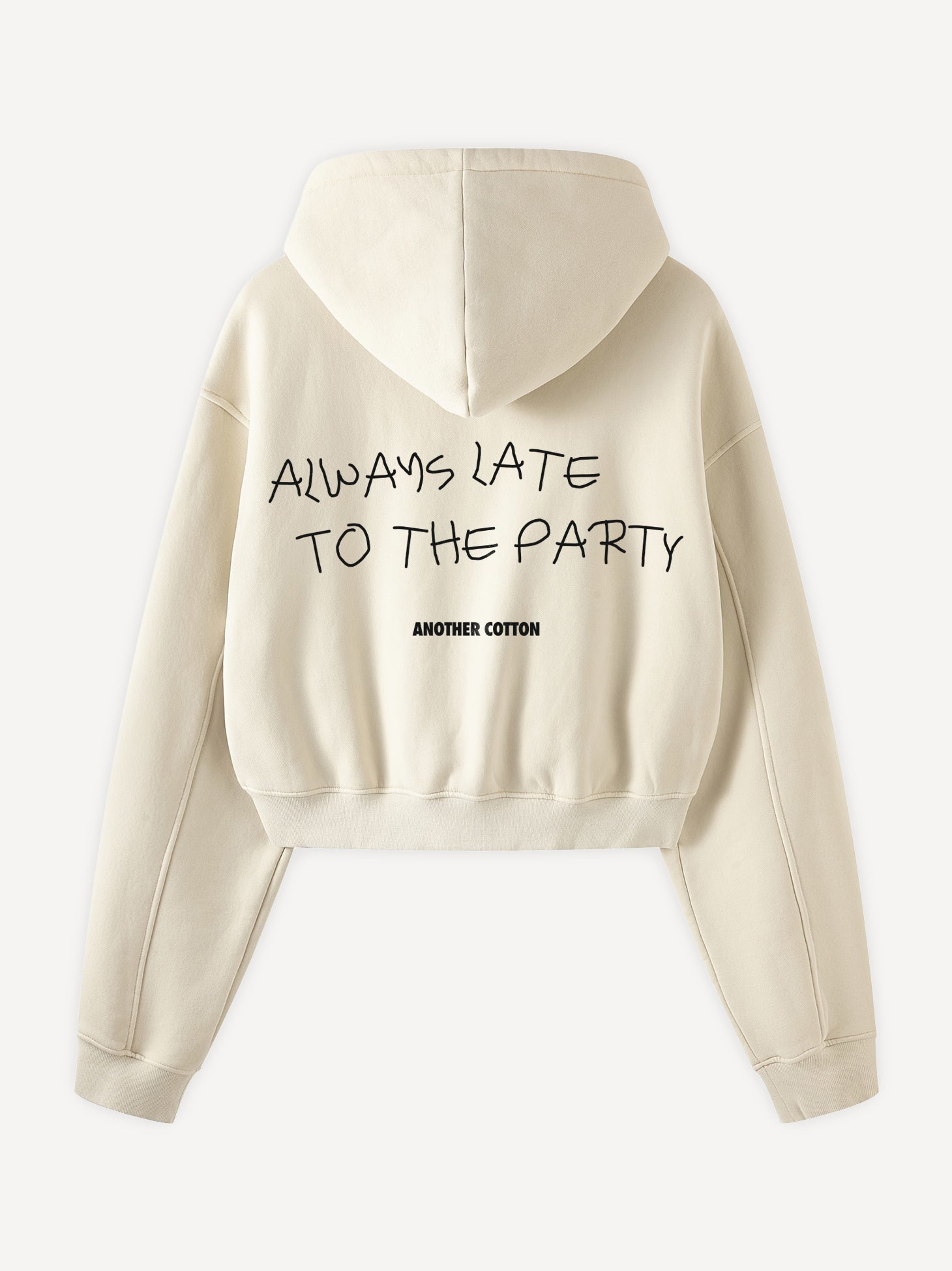 Always Late Cropped Zip Hoodie – AnotherCottonLab