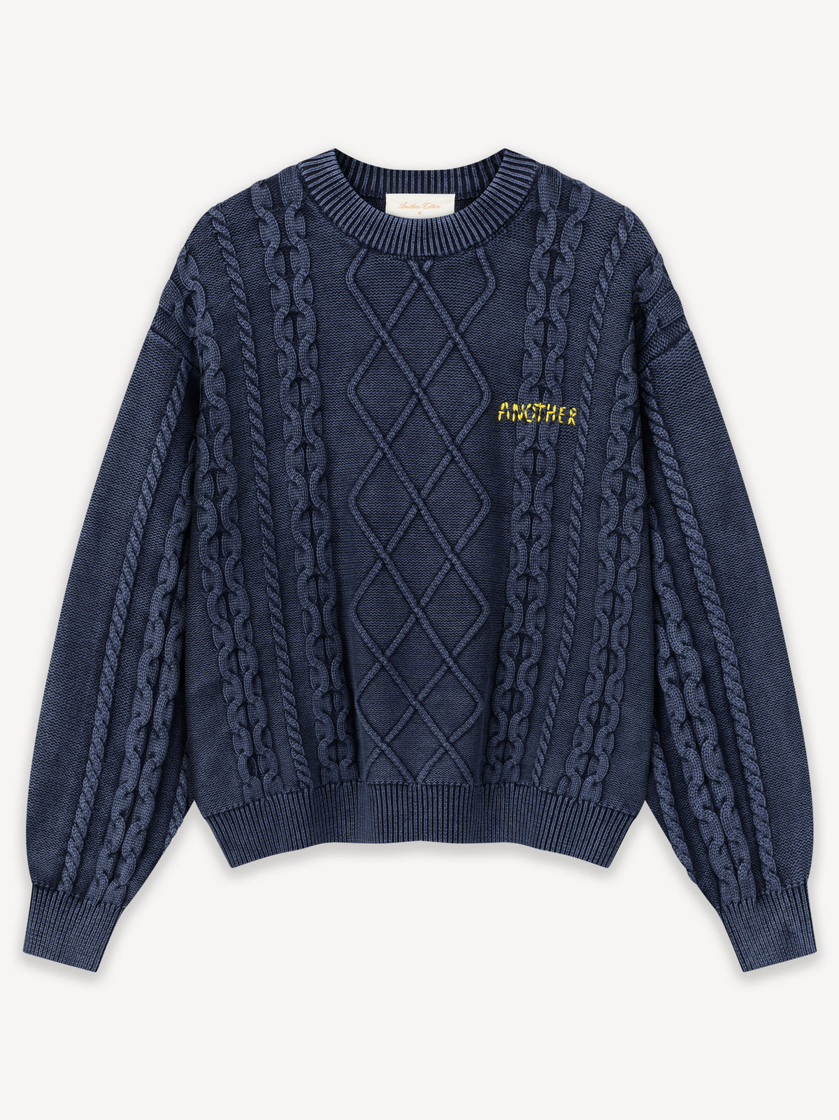 Another Cable Knit Sweater – Washed Blue