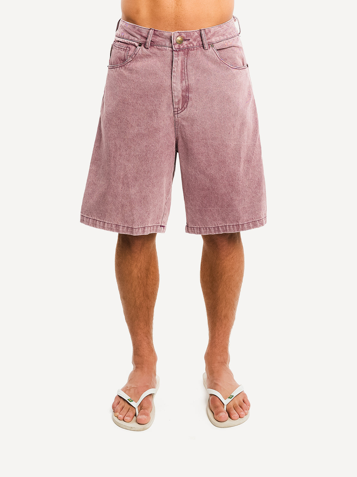 Another Carpenter Denim Shorts – Washed Pink