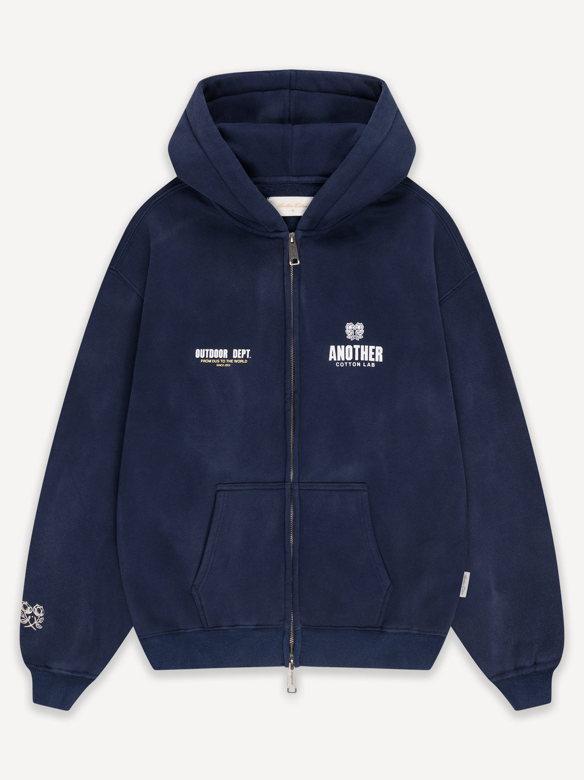 Another Outdoor Dept. Washed Zip-Hoodie – Navy Blue