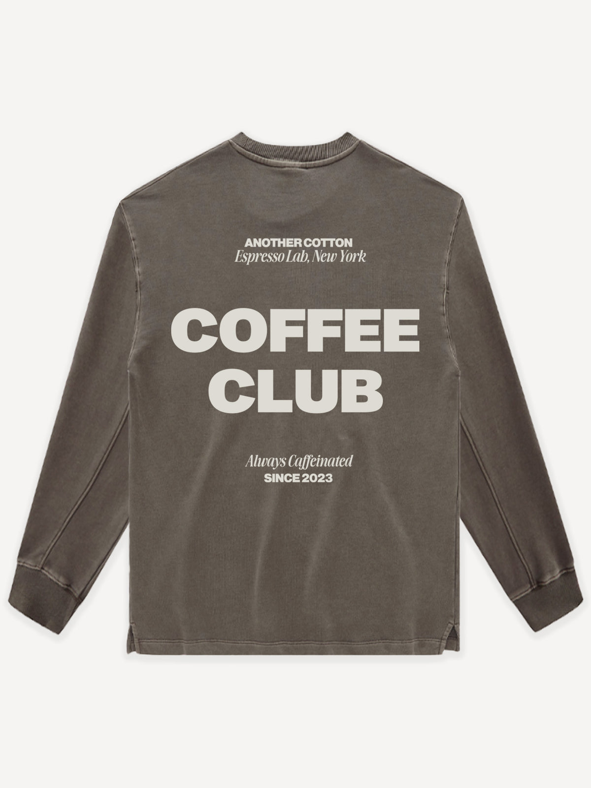 Coffee Club Washed Sweatshirt – Brown