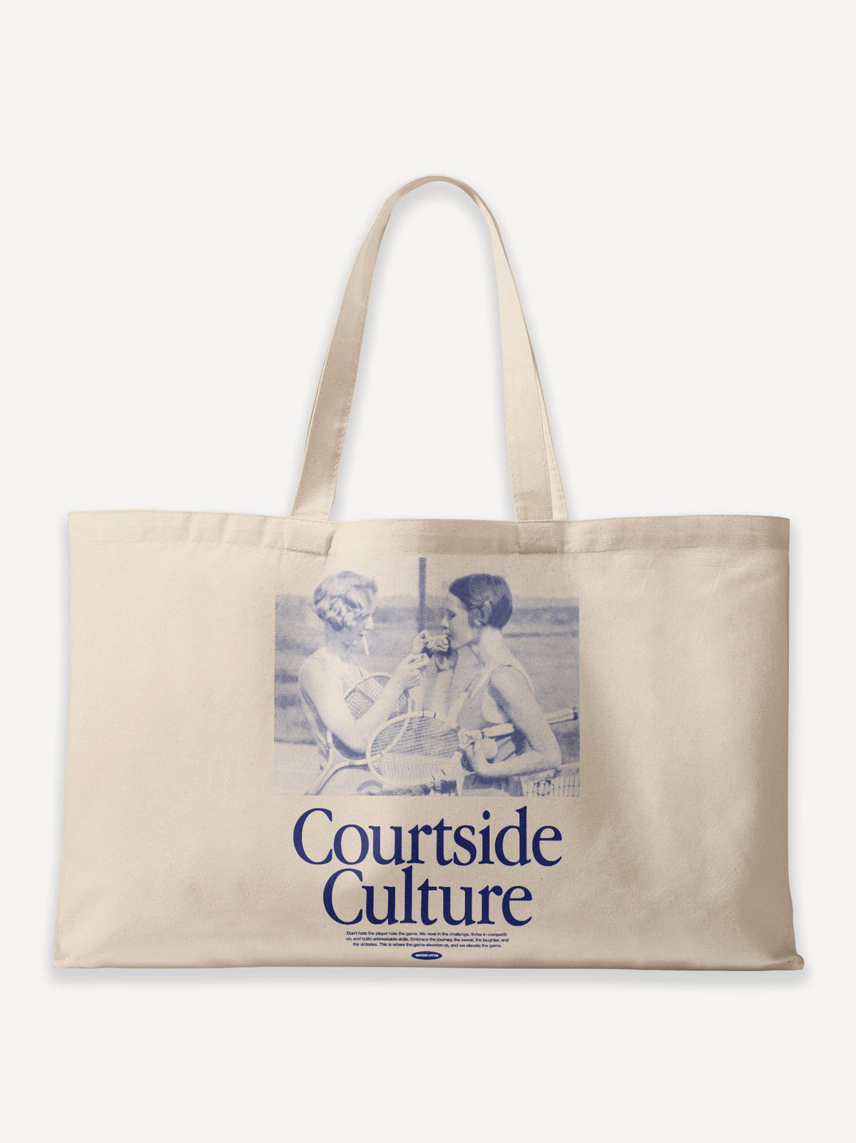Courtside Culture Oversized Canvas Bag – Off White