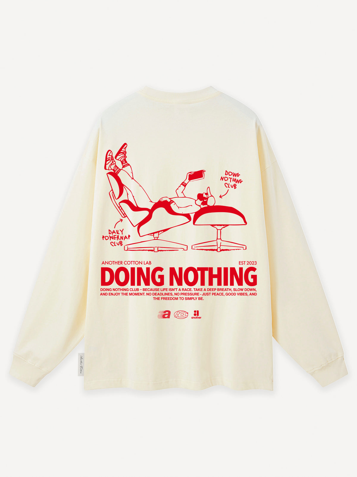Doing Nothing Boxy Longsleeve – Off White