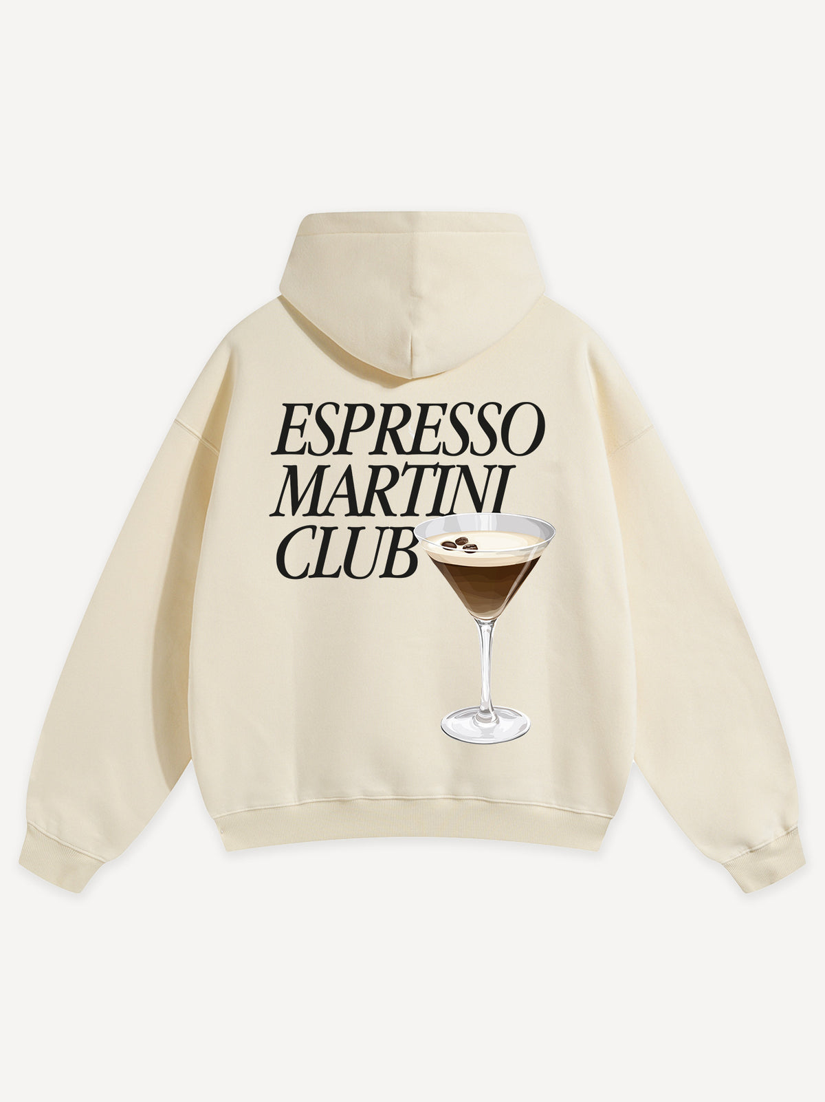 Espresso Martini Club Oversized Hoodie – Off White