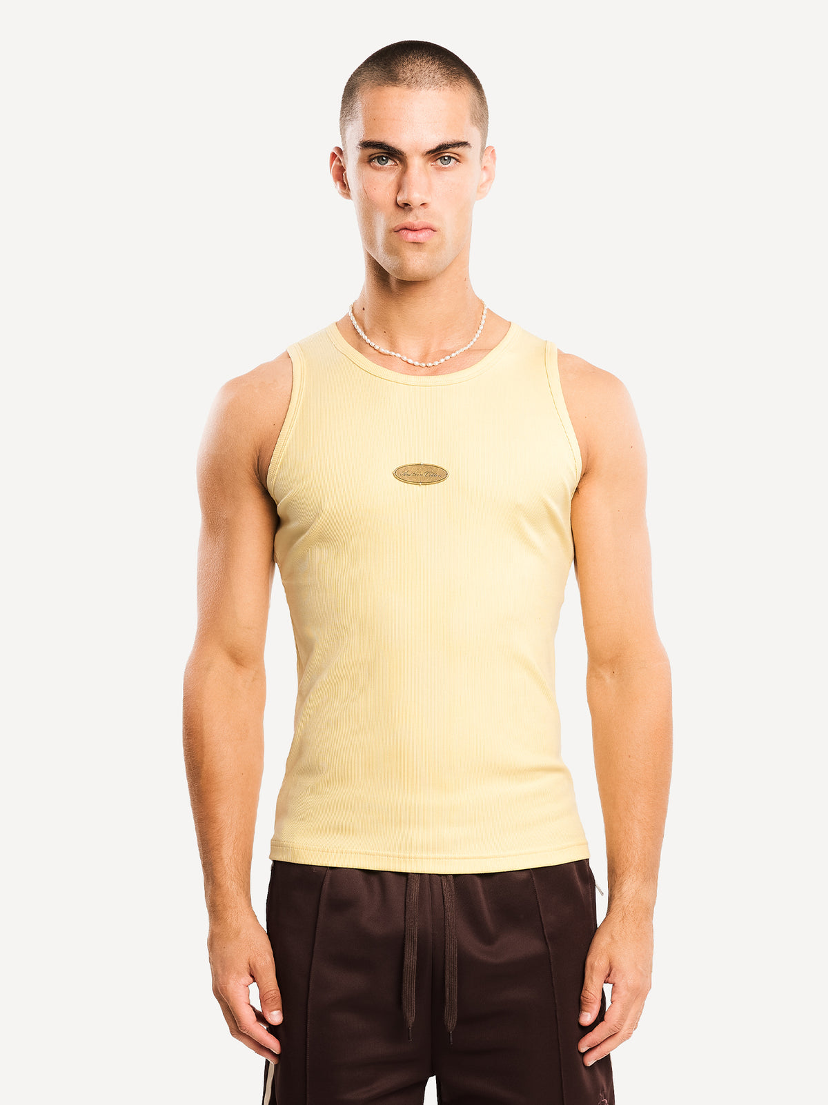 Patch Ripped Tanktop – Butter Yellow