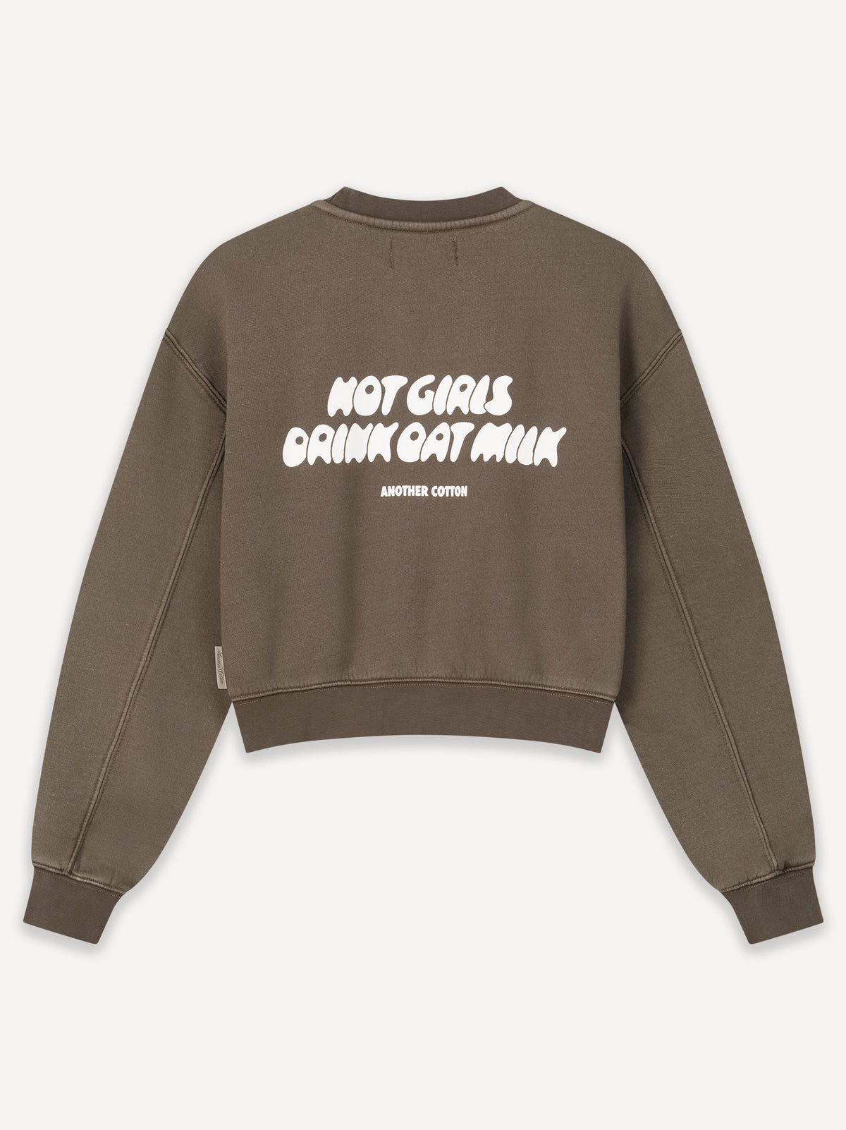 Hot Girls Sweatshirt Cropped Sweatshirt – Washed Brown