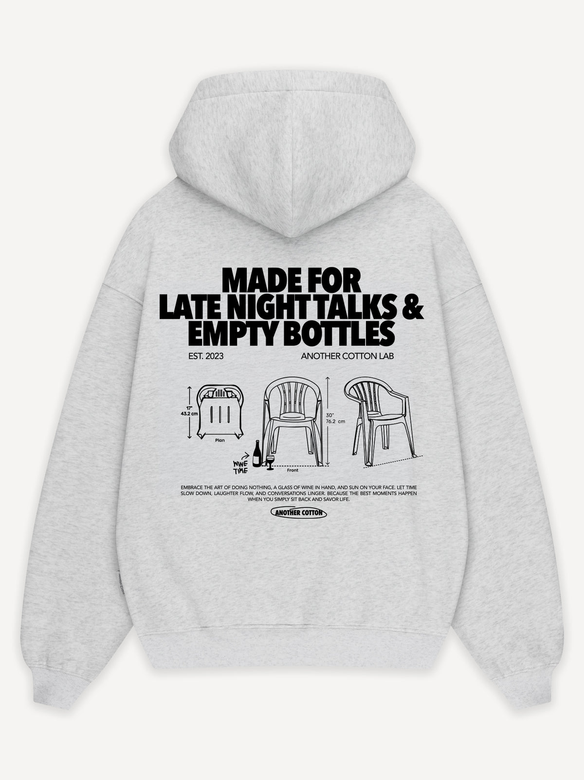 Late Night Talks Hoodie – Heather Grey