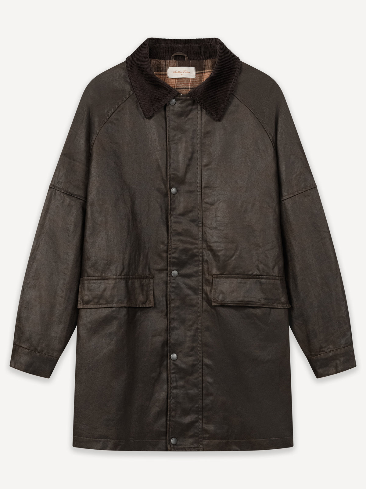 Another Long Another Waxed Coat – Brown