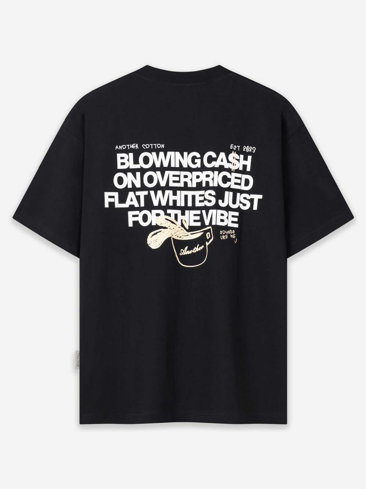 Overpriced Flatwhites T-Shirt – Washed Black