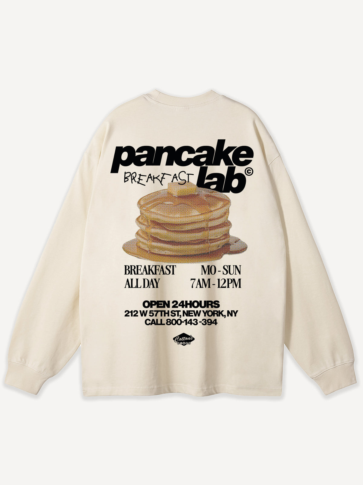 Pancake Lab Washed Sweatshirt – Off White