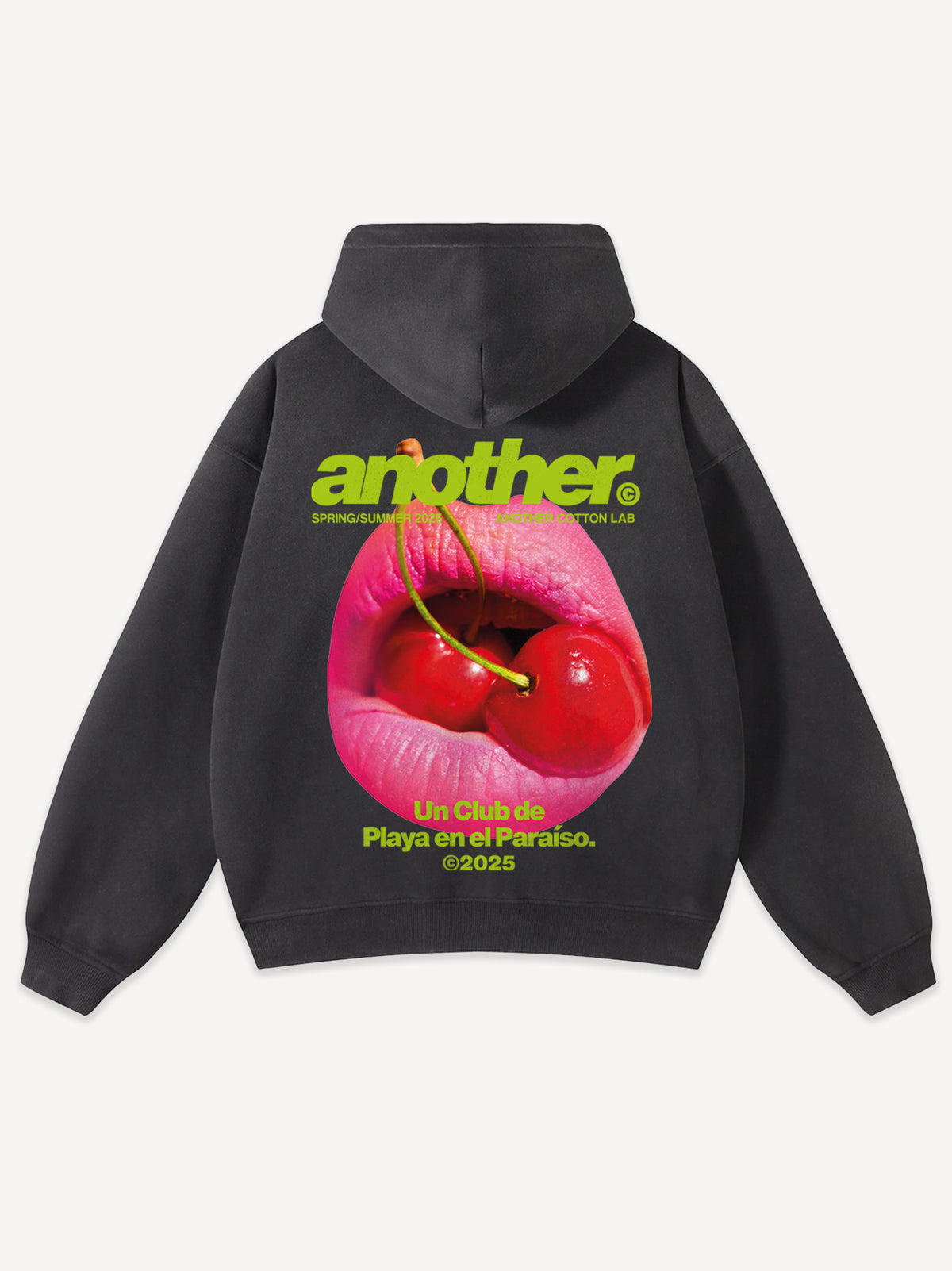 Another Paraíso Oversized Zip Hoodie – Washed Black