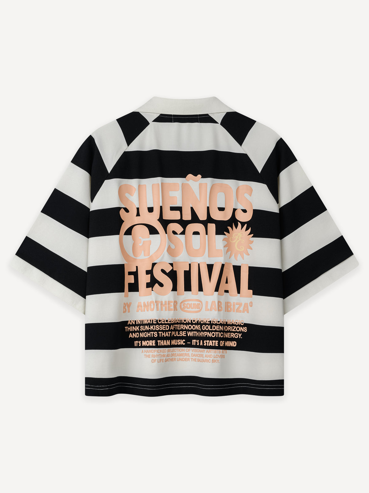 Suenos Stripes Resort Polo – Black Striped
