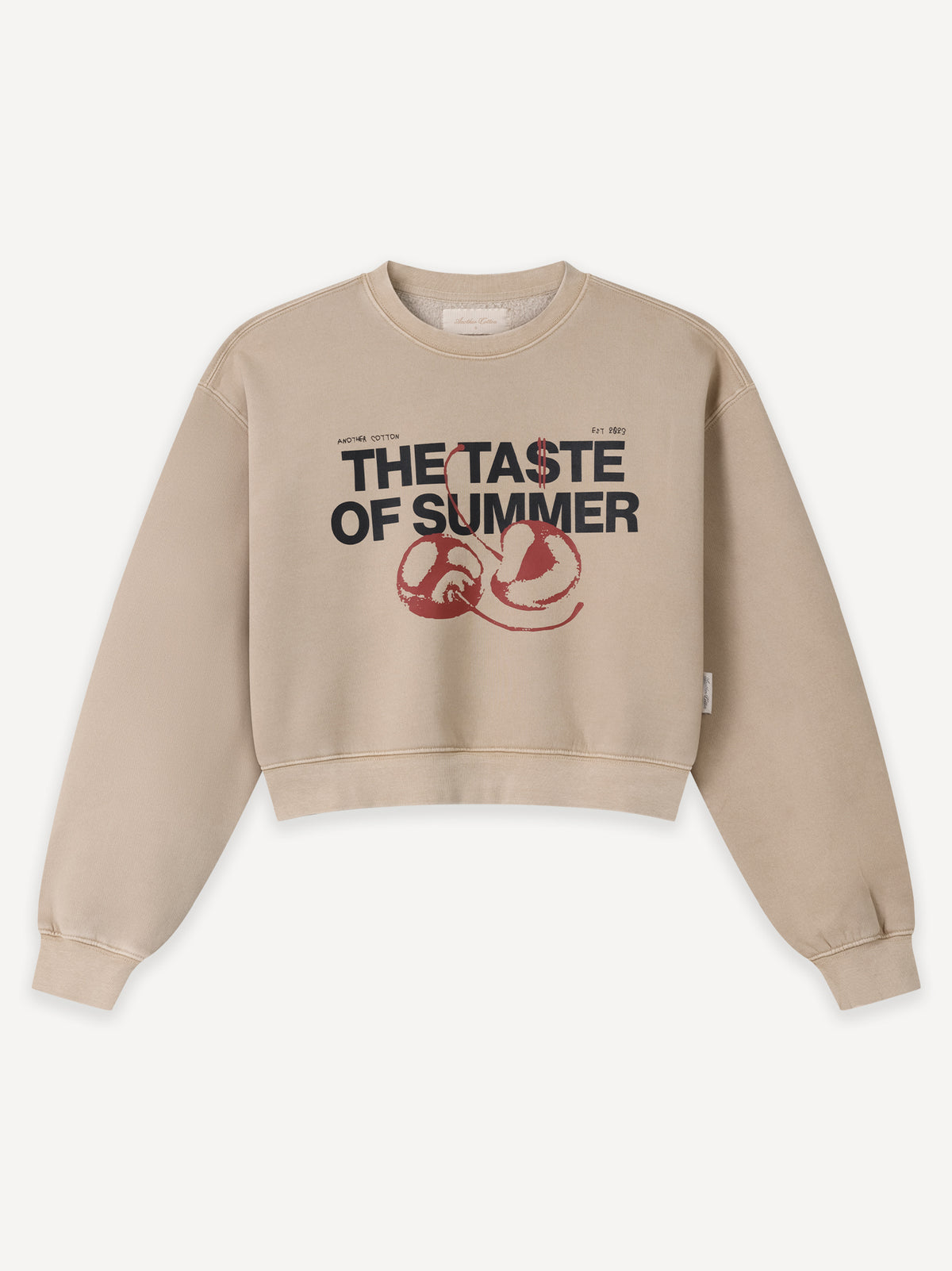 Taste of Summer Cropped Sweatshirt – Washed Sand