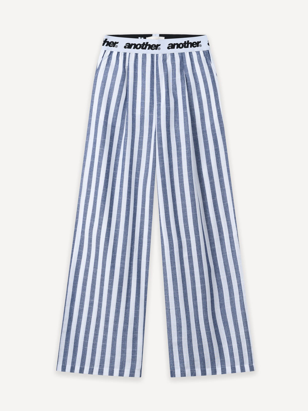 The Wide Stripe Pant – Blue Striped