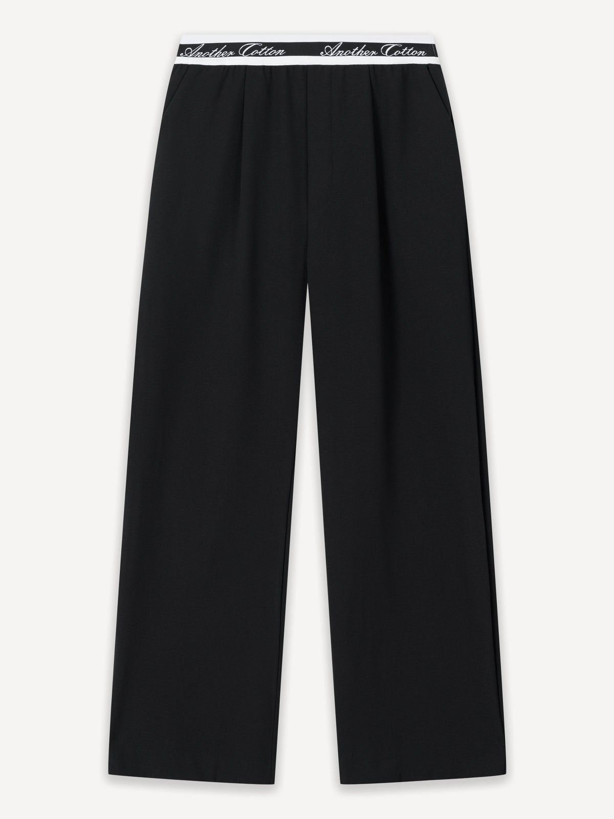 Wide Fit Pants – Black