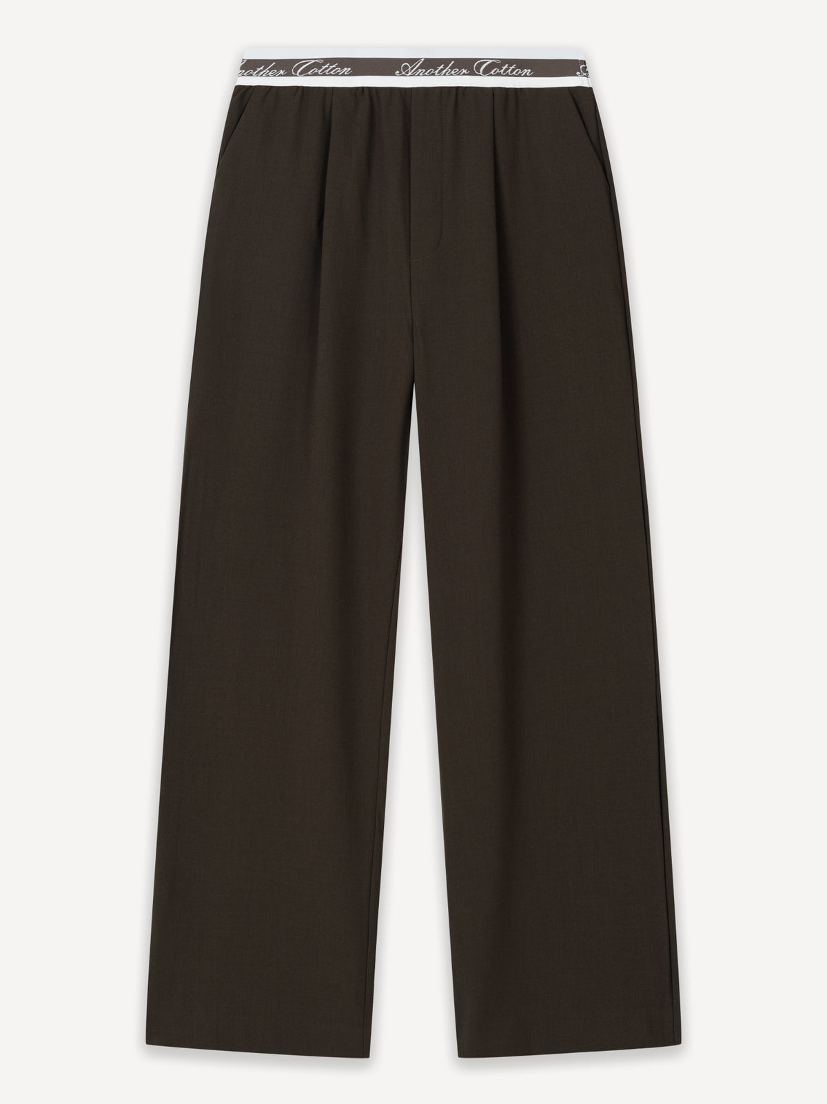 Wide Fit Pants – Brown