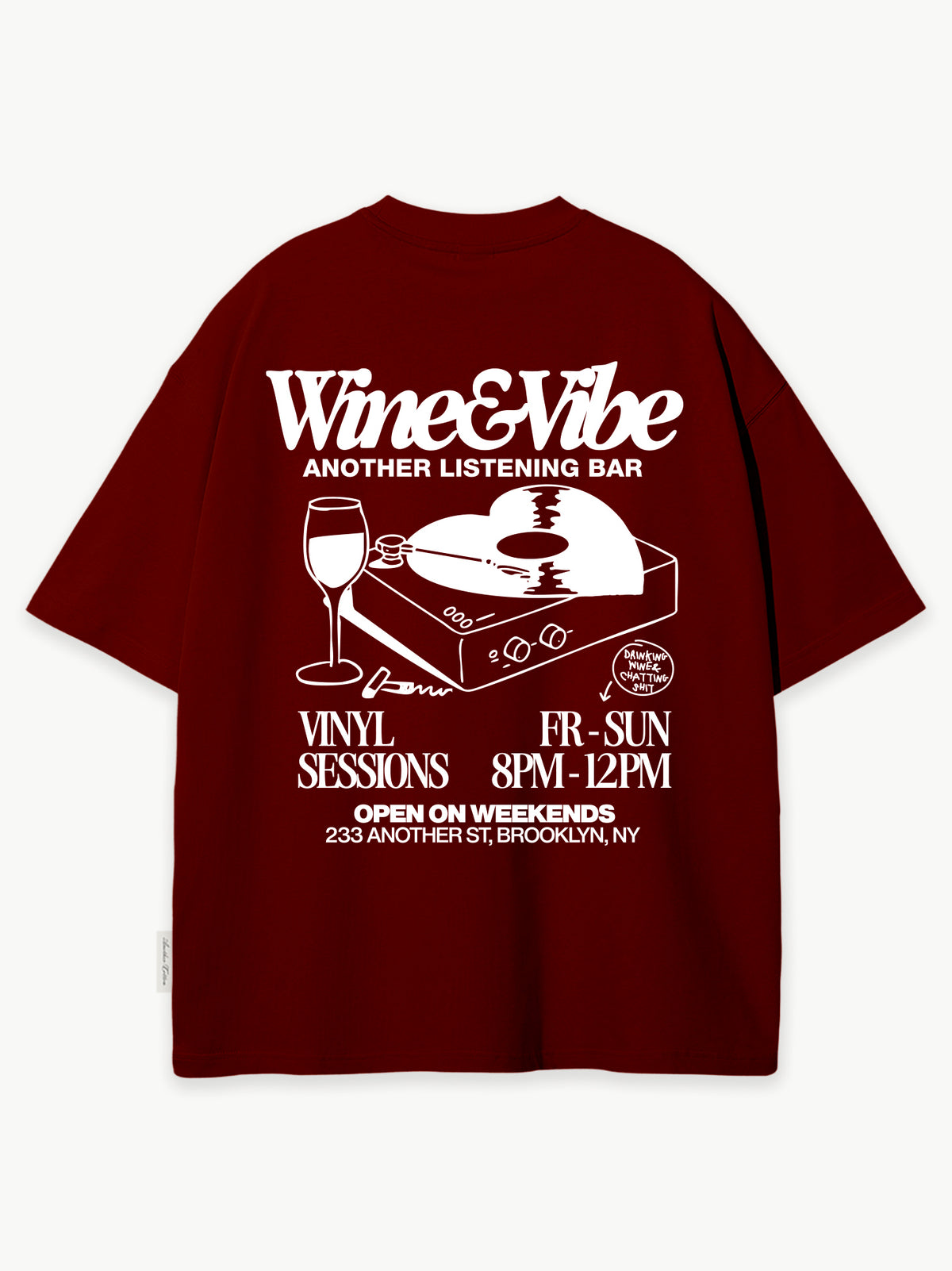 Wine & Vibe T-Shirt – Burgundy