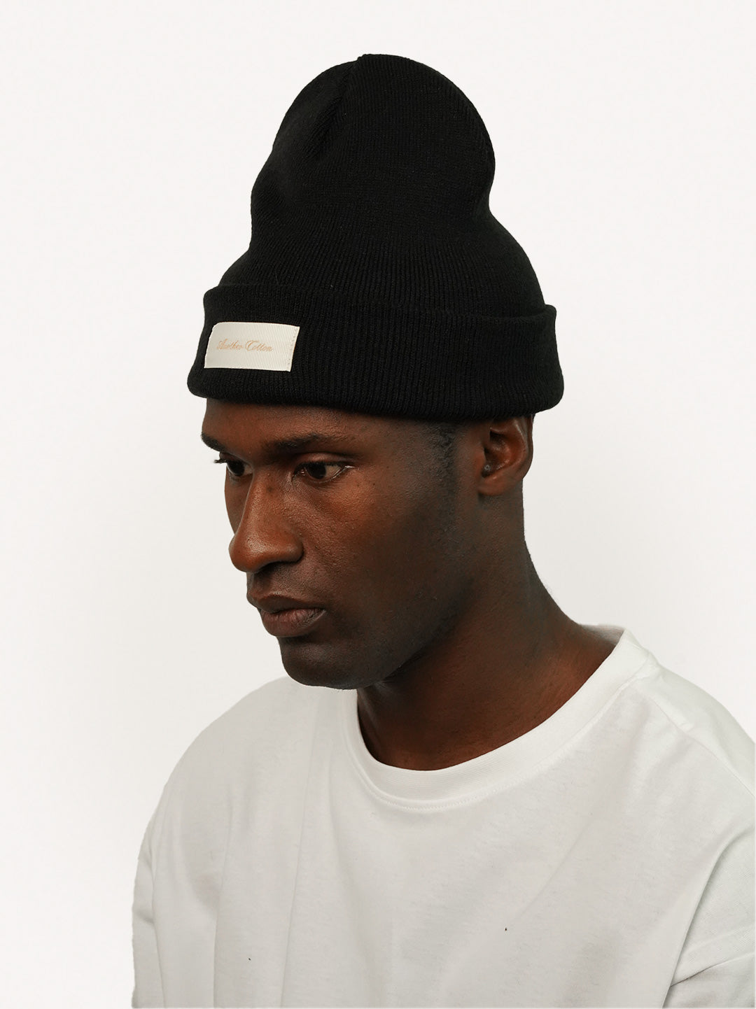 Another Cotton Nostalgia Beanie – Schwarz