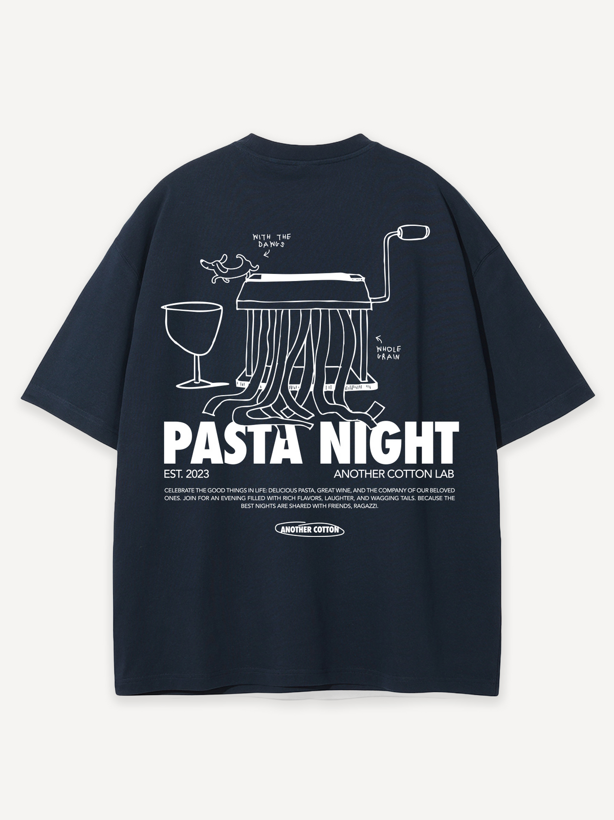 Pasta Night T-Shirt – Navy Blue