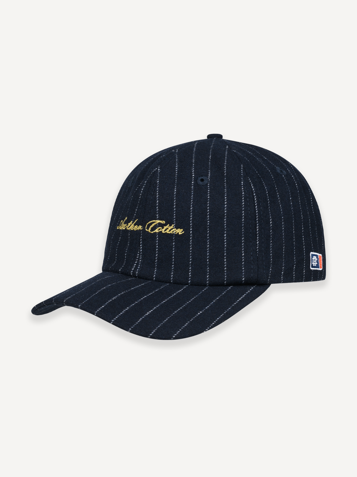 Another Striped Wool Cap – Navy Blue