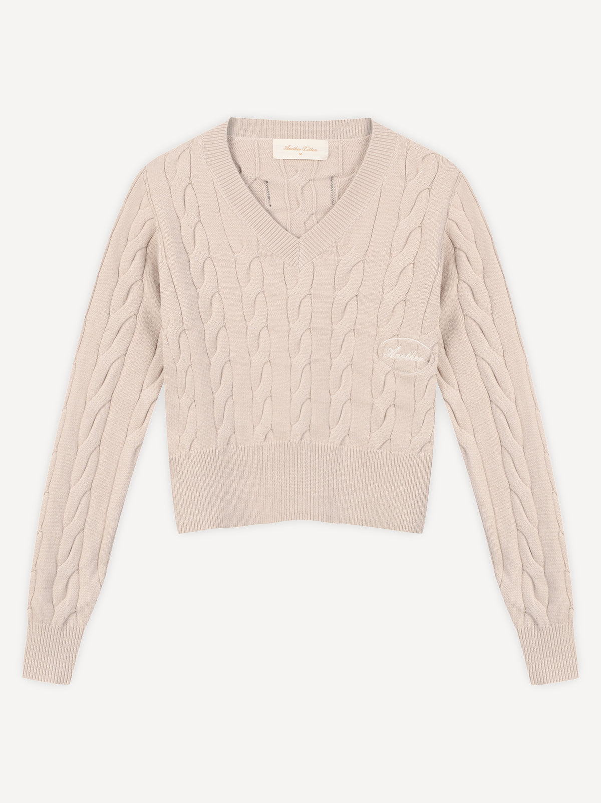 Another V-Neck Knit Sweater – Sand