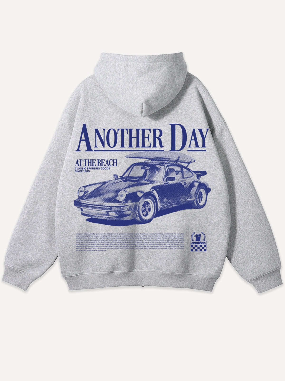 Another Day Oversized Zip Hoodie – Heather Grey