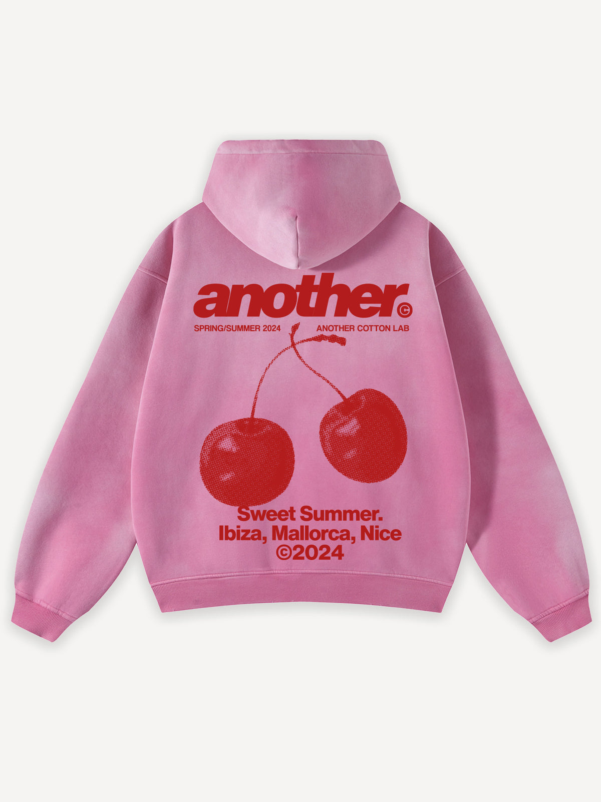 Another Sweet Summer Oversized Zip Hoodie – Washed Pink