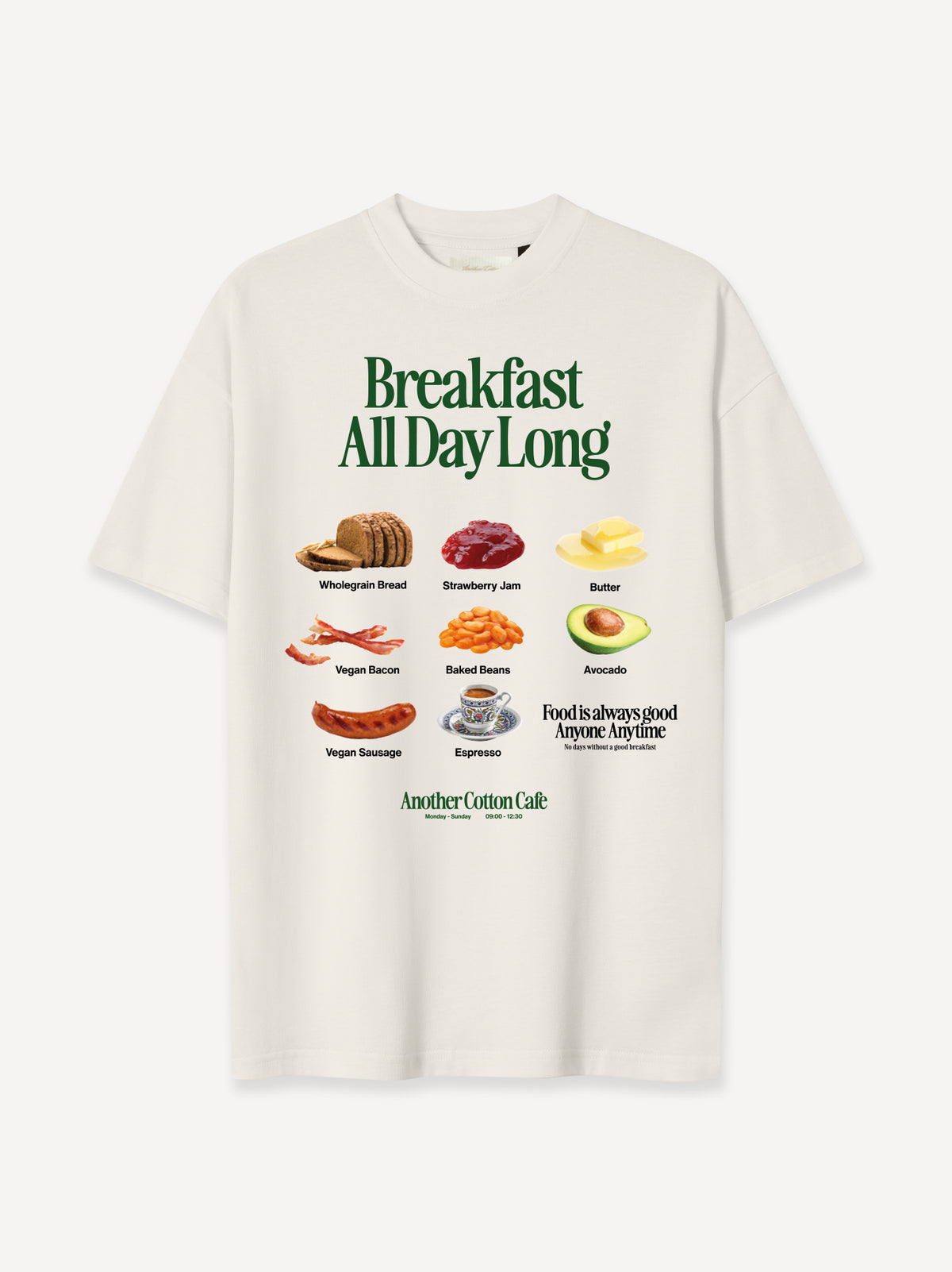 Breakfast All Day T-Shirt – Off White