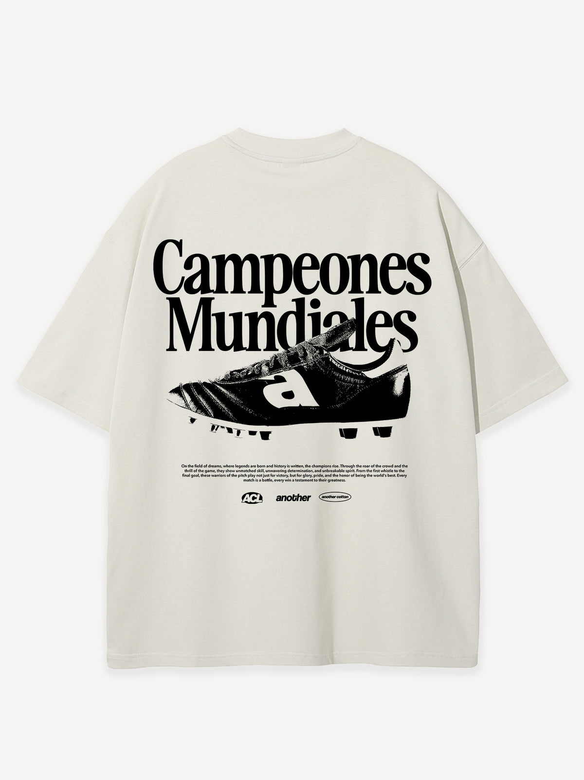 Campeones Mundiales Oversized T-Shirt – Off White