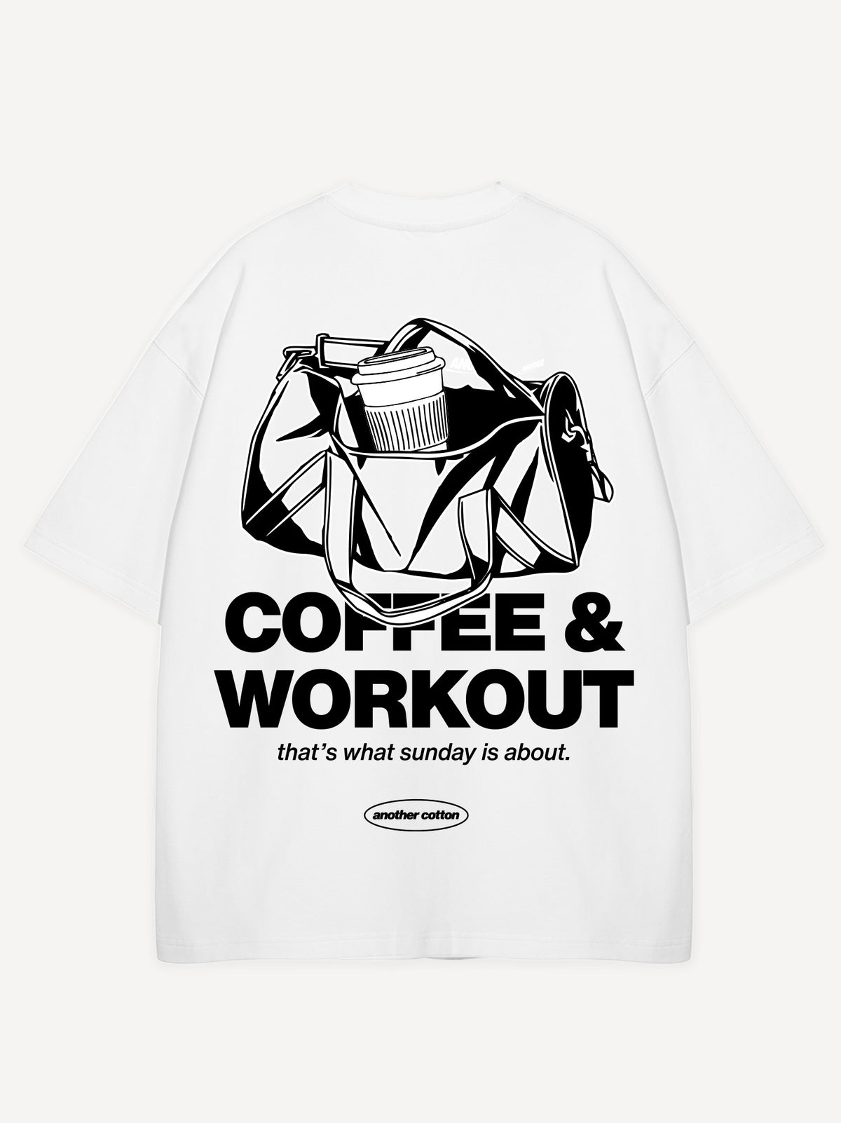 Coffee & Workout Oversized T-Shirt – White