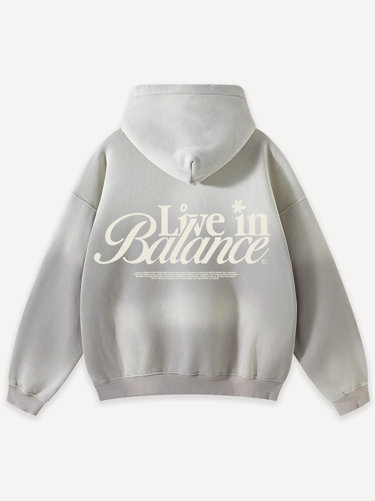 Live in Balance Oversized Hoodie – Cloud Grey
