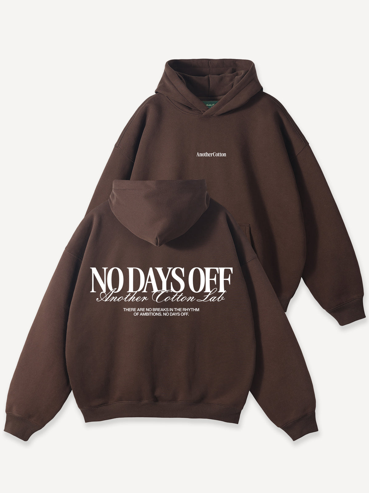No Days Off Oversize Hoodie – Brown