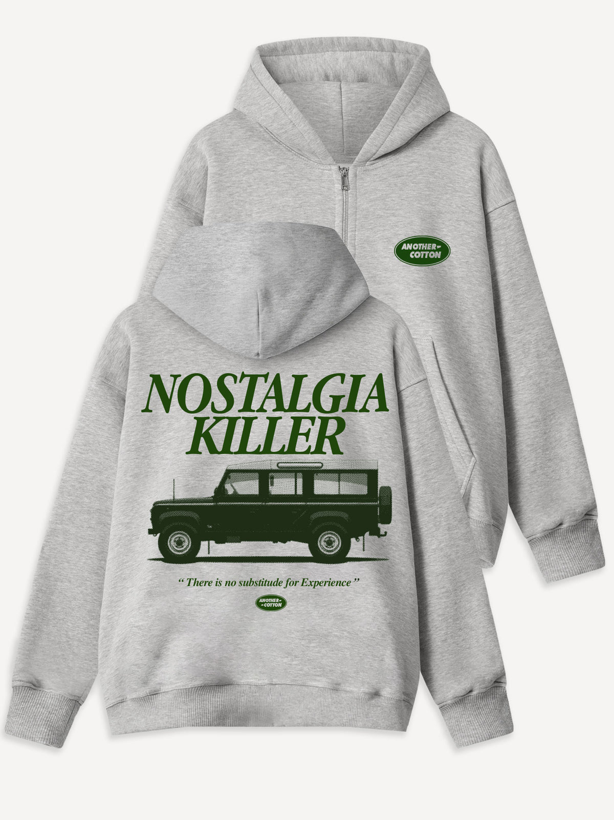 Nostalgia Killer Zip Hoodie – Grey