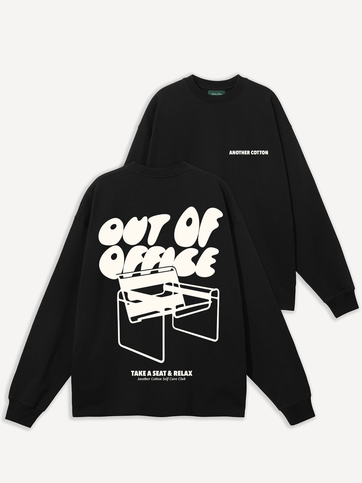 Out Of Office Oversize Longsleeve – Zwart