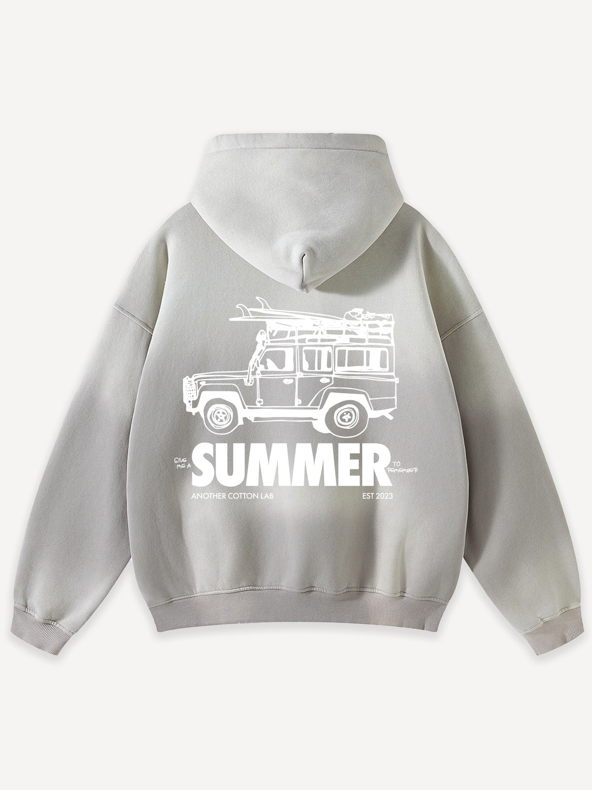 Summer Oversized Hoodie – Cloud Grey