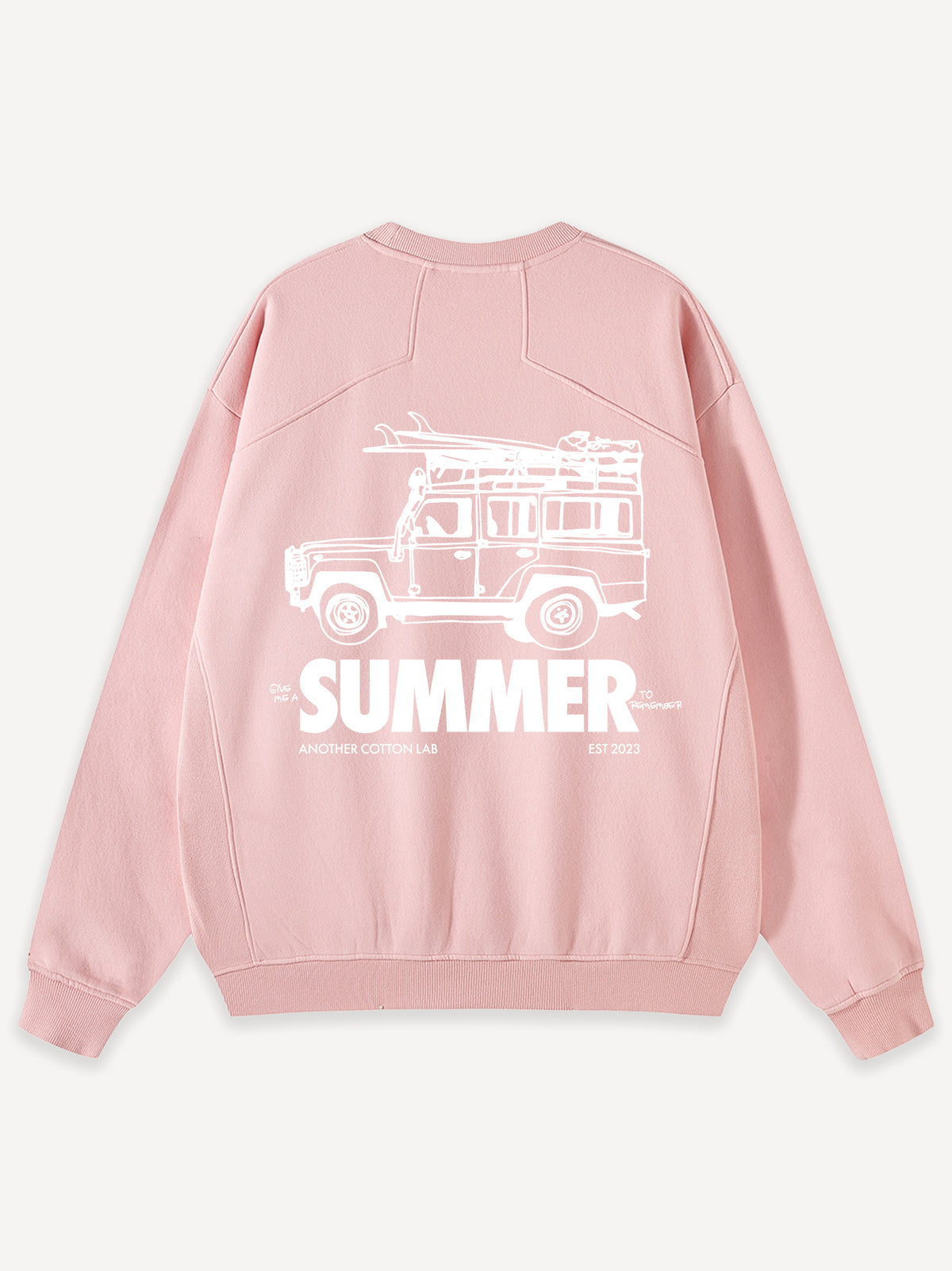 Summer Oversized Sweatshirt – Washed Powder Pink