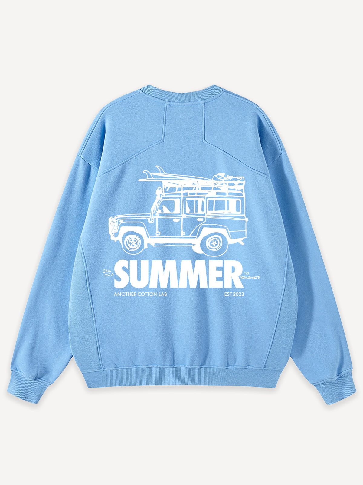 Summer Oversized Sweatshirt – Washed Sky Blue