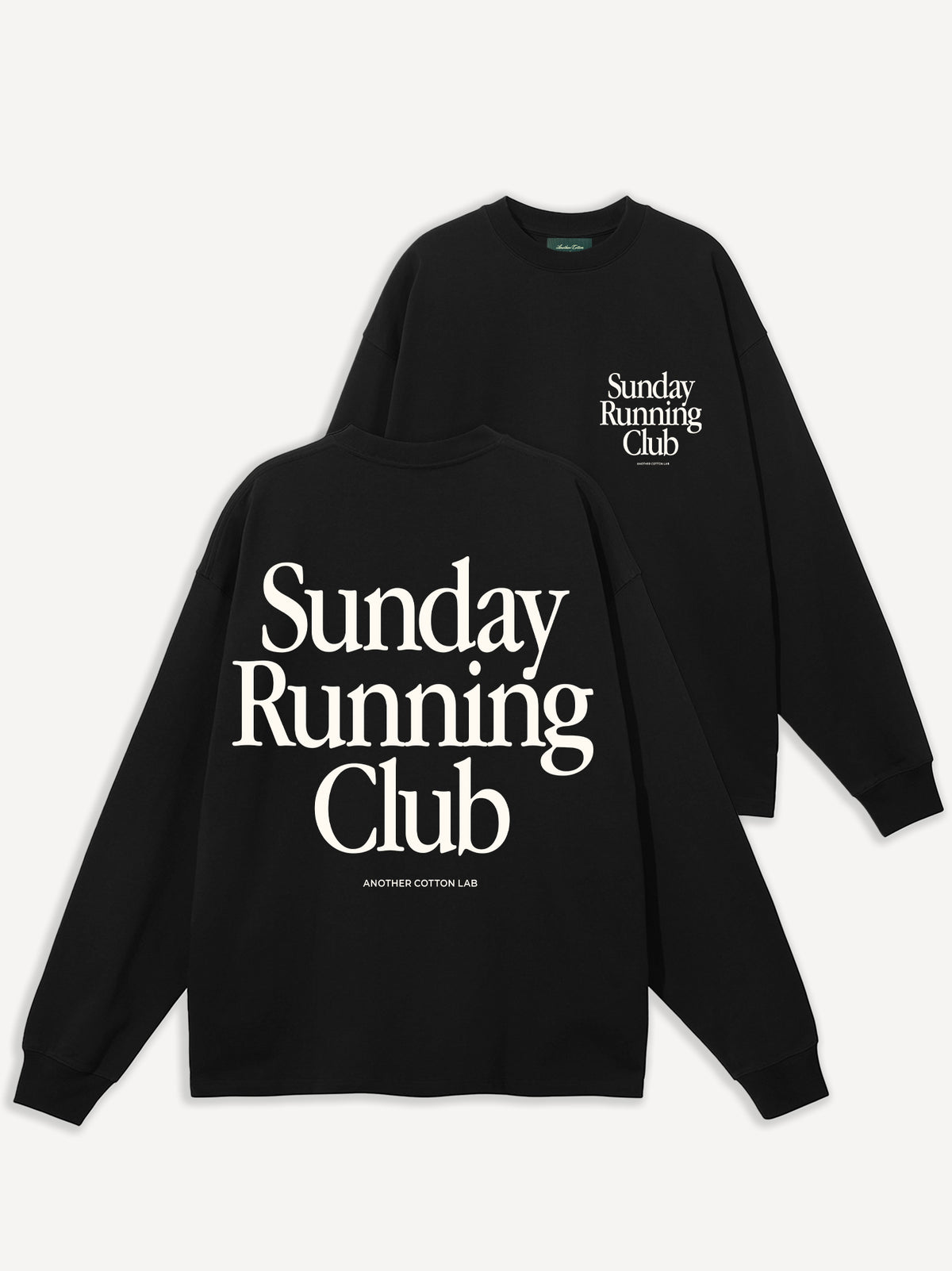 Sunday Running Oversize Longsleeve – Zwart