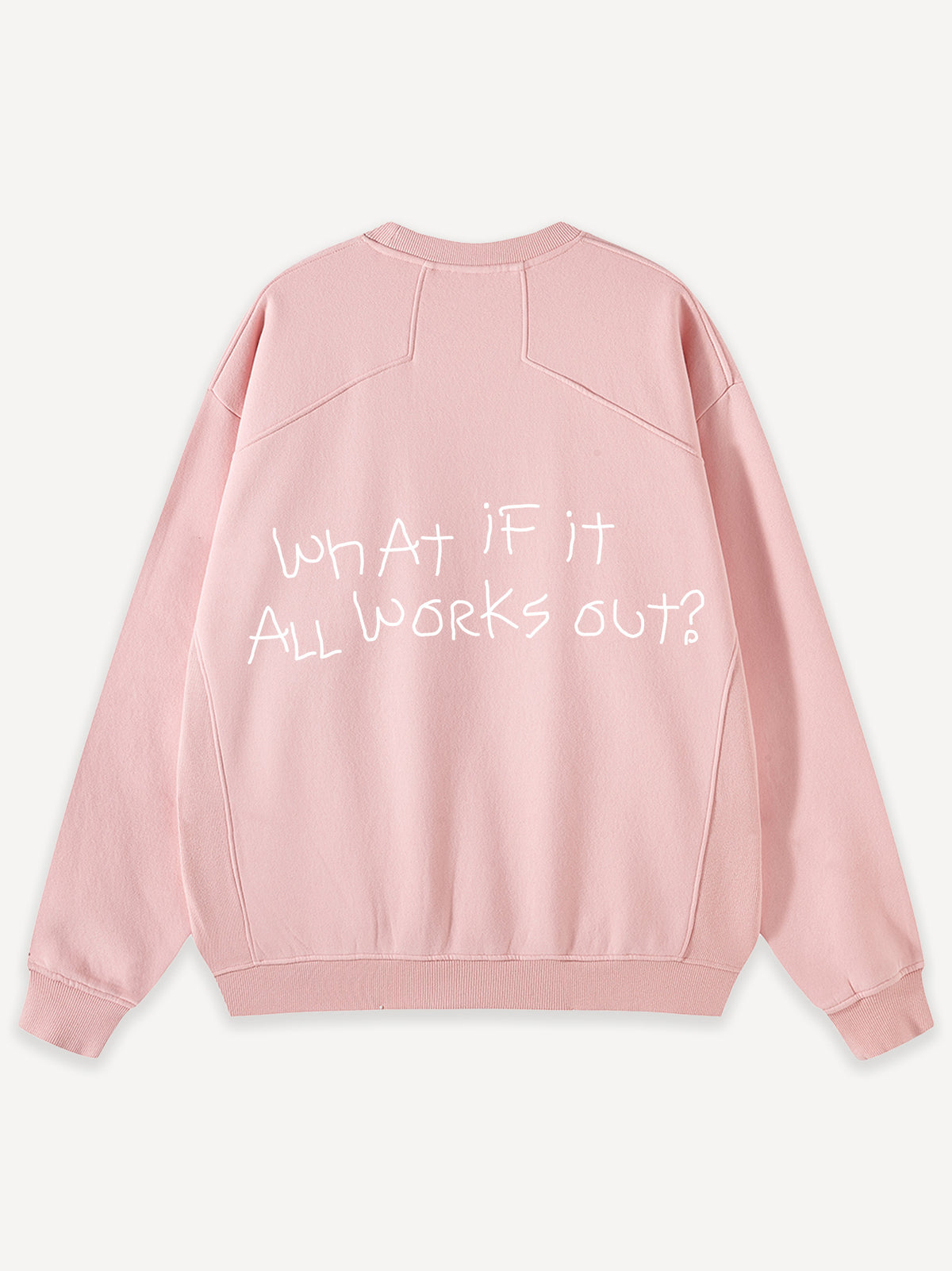 What If Oversized Sweatshirt – Washed Powder Pink