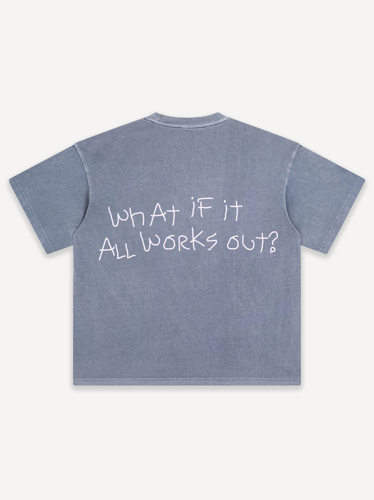 What If Oversized T-Shirt – Washed Vintage Blue