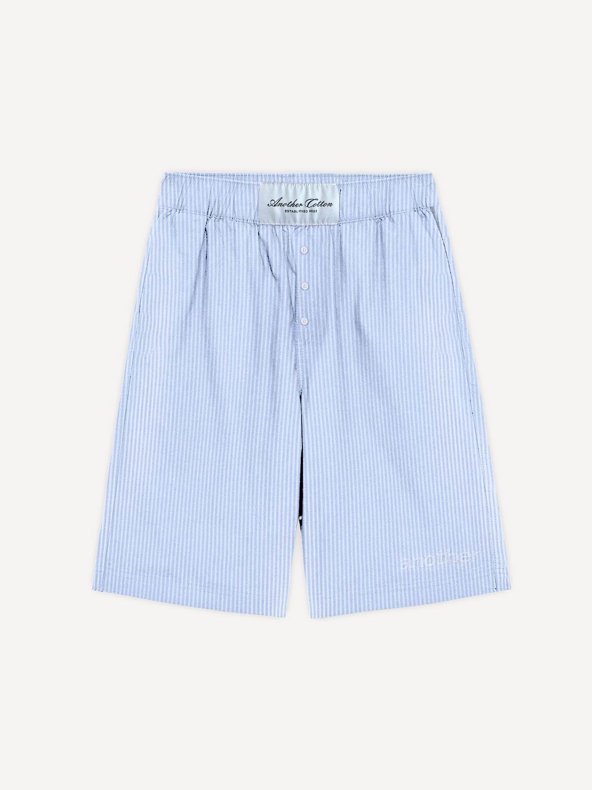 Another Logo Shorts – Blue Striped