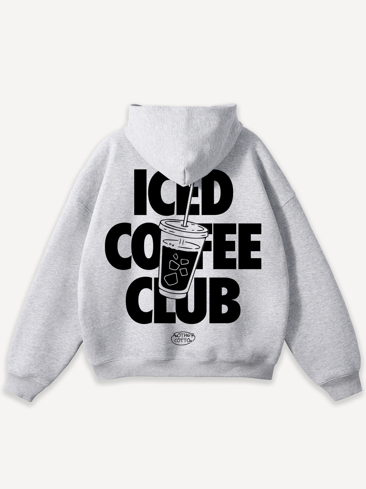 Iced Coffee Club Oversized Hoodie – Heather Grey