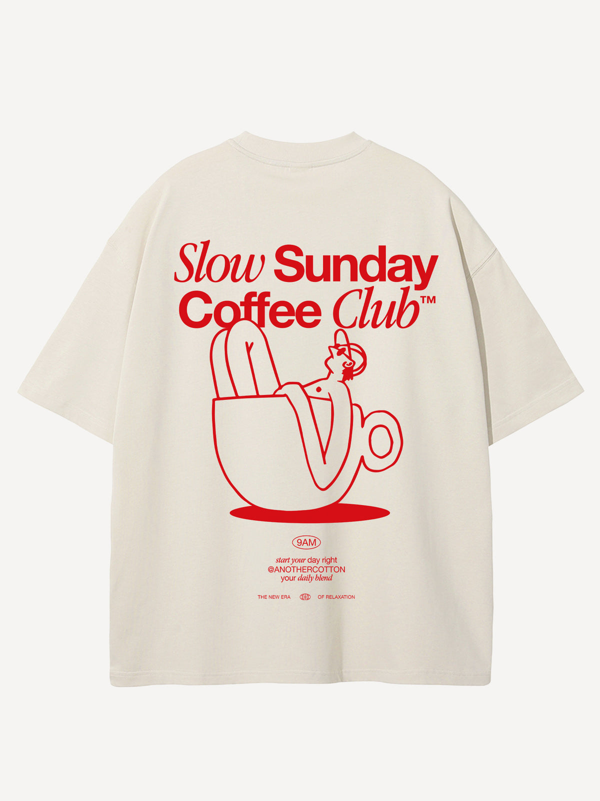 Slow Sunday Coffee Club T-Shirt – Off White