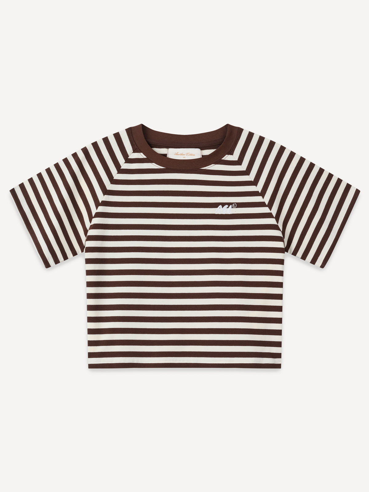 Another Stripe Crop Top WMN – Off White Brown Stripes