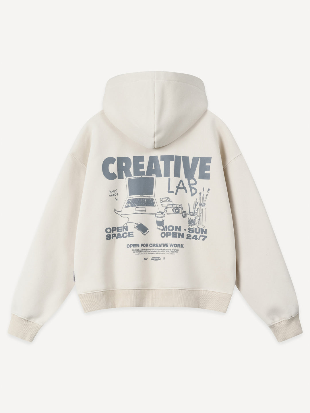 Creative Lab Hoodie – Powder Yellow – Produktansicht 2