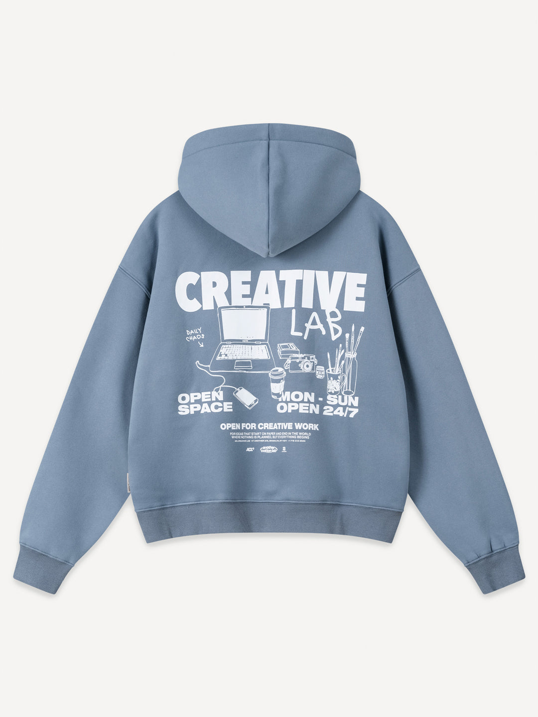 Creative Lab Hoodie – Powder Blue – Produktansicht 2