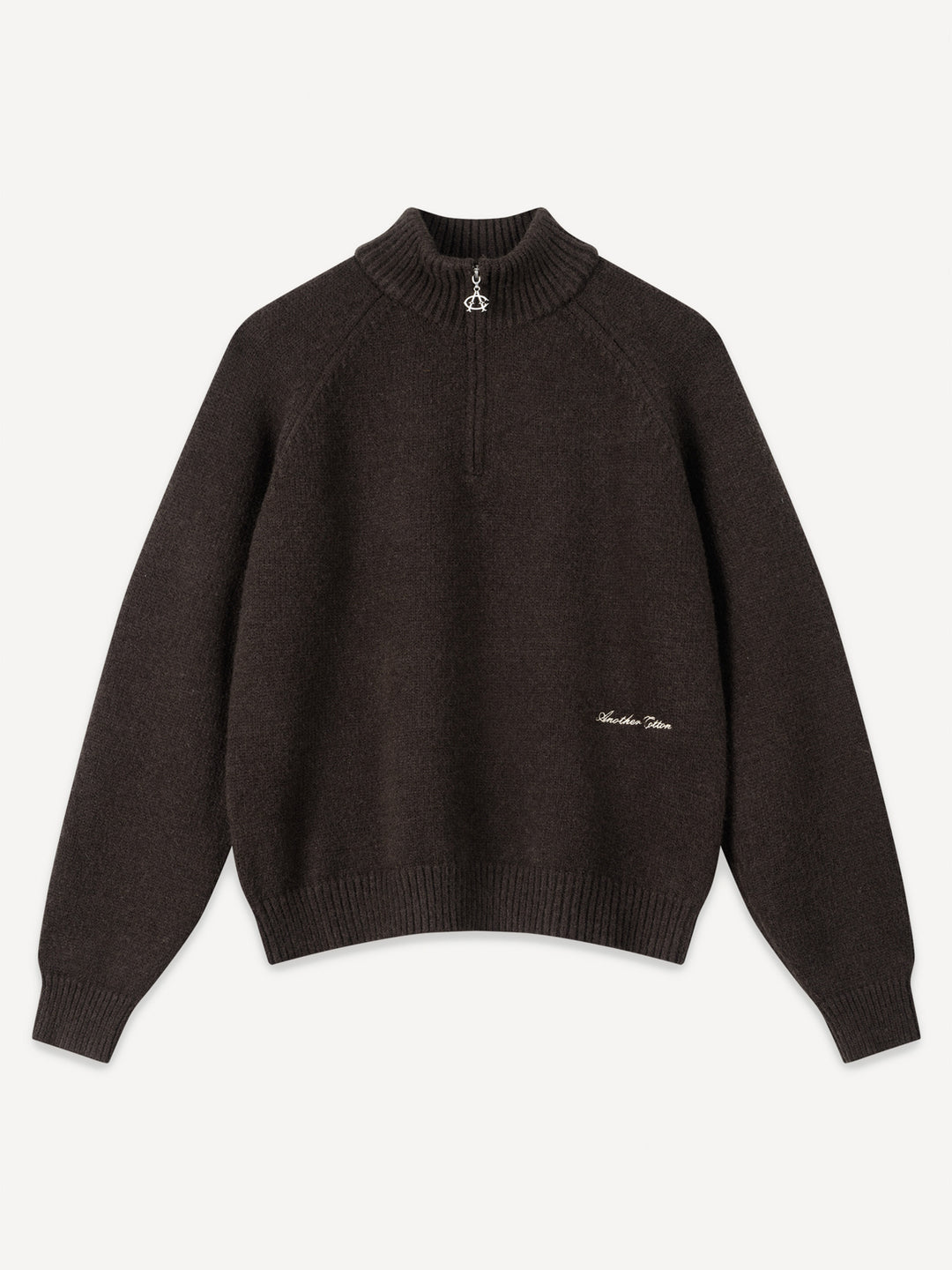 Another Half-Zip Knit Cardigan – Chocolate – Produktansicht 1