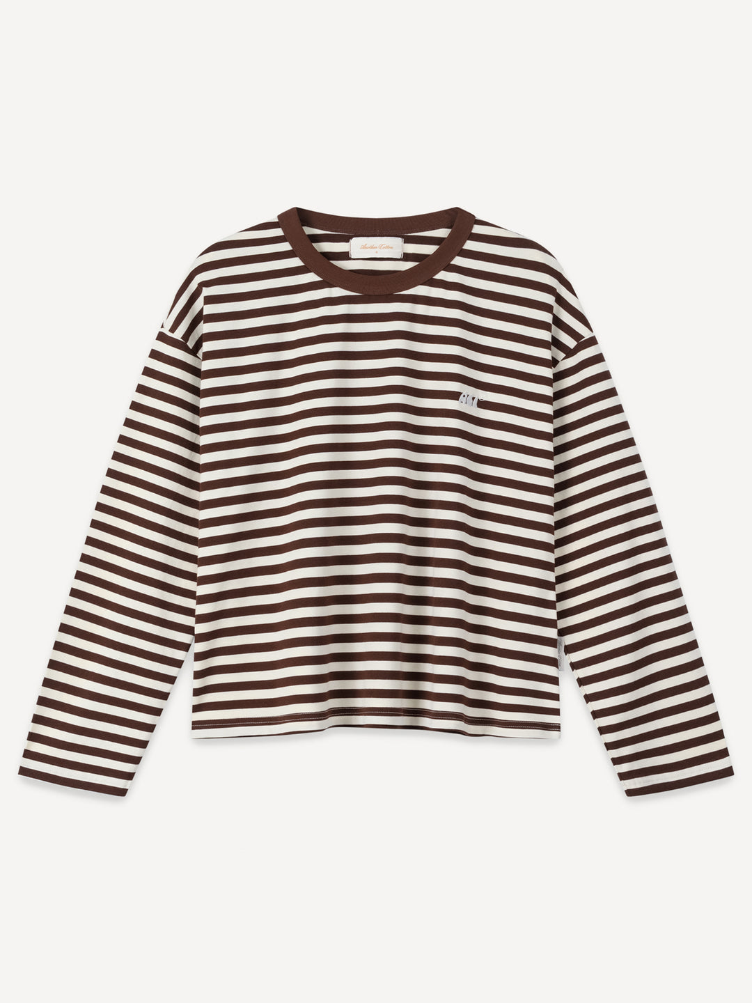 Another Stripe Longsleeve WMN – Off White Brown Stripes – Produktansicht 1